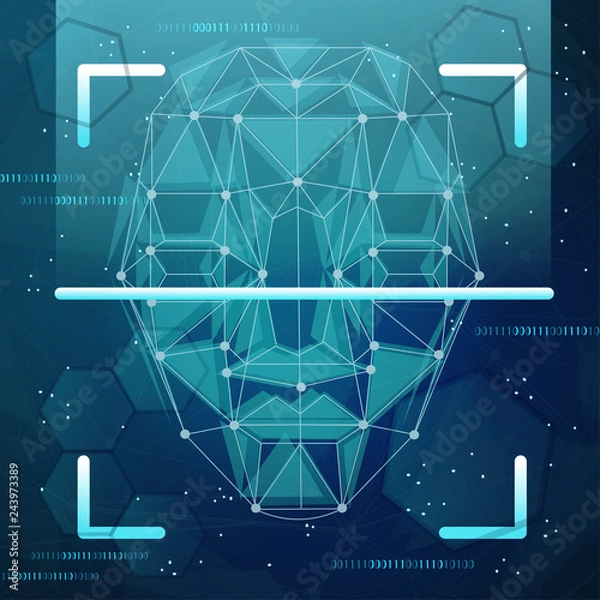 Obraz face recognition background