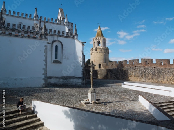 Obraz Convent and castle of Viana do Alentejo, Evora, Portugal.