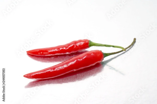 Obraz chili pepper isolated on a silver background