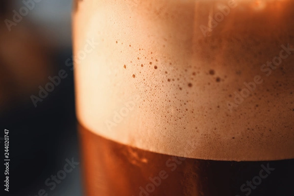 Fototapeta Delicious Greek Frappe Coffee With Foam And Vanilla Ice Cream