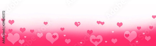 Obraz Valentine's Day, Mother's Day, Valentinstag, Valentin, Muttertag, Herz, Herzen, Liebe, rot, Banner, Header, Headline, Panorama, Textraum, copy space