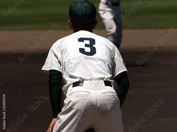 Fototapeta 一塁ランナーの後姿