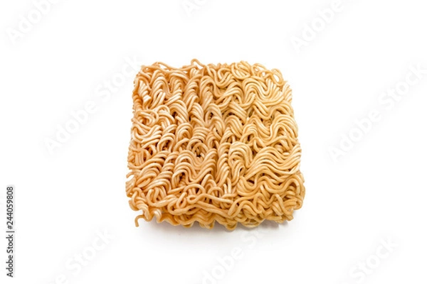 Obraz Instant noodles isolated on a white background.