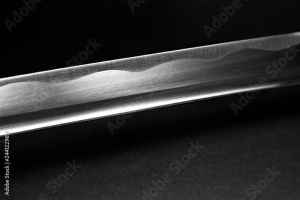 Fototapeta sharp blade of a japanese katana sword