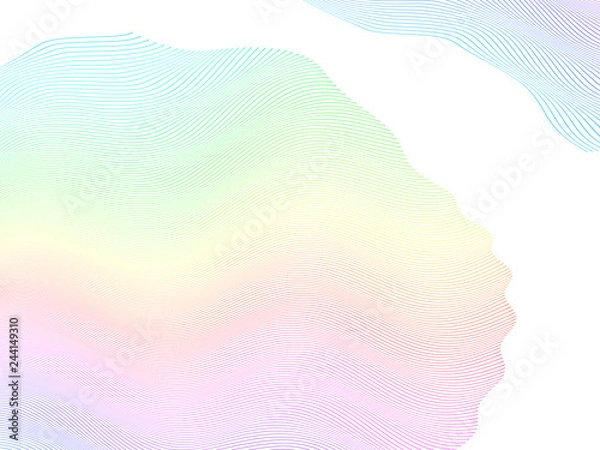 Fototapeta abstract wireframe distortions, vector composition with motion effect