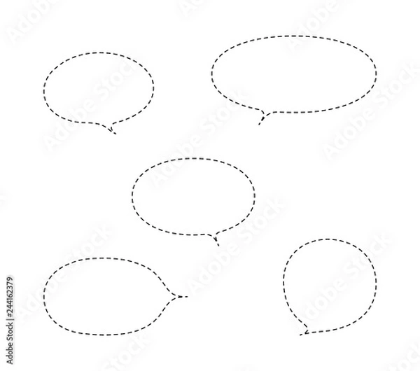 Obraz 破線のふきだしのセット	