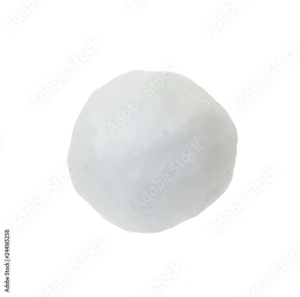Fototapeta Snowball isolated on white background.