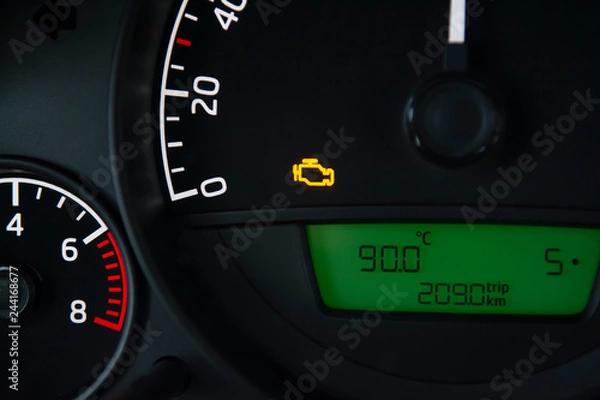 Fototapeta check engine for board car