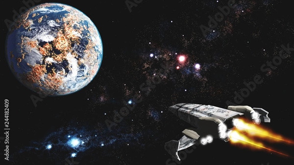 Obraz The spaceship image 3D illustration