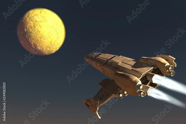 Obraz The spaceship image 3D illustration