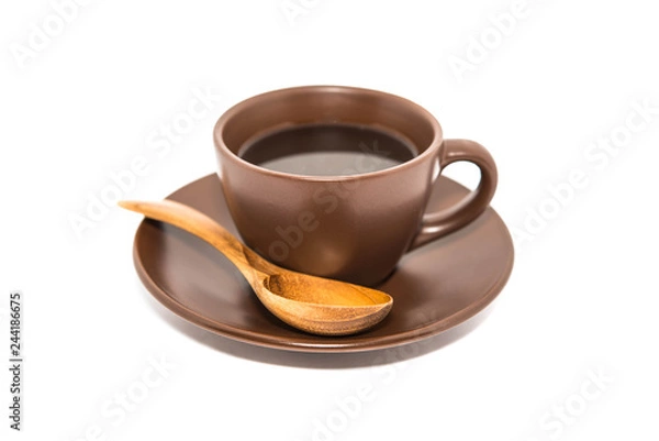 Obraz Coffee Cup On White Backgrounds
