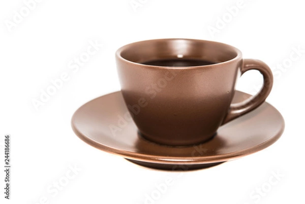 Obraz Coffee Cup On White Backgrounds