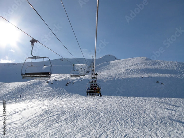 Fototapeta chairlift ride