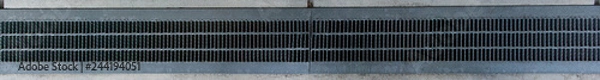 Obraz Metal Lids for Drainage on the Side of the Japanese Street 