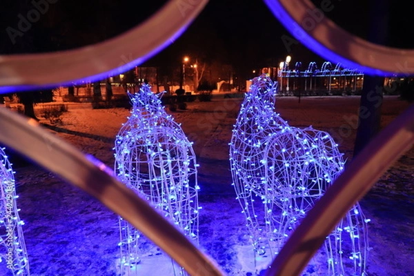 Fototapeta Светодиодные кони.