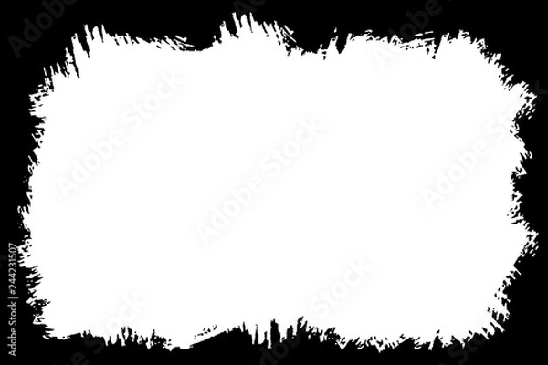 Obraz Abstract Decorative Black & White Edge. Type Text Inside, Use as Overlay or for Layer Mask