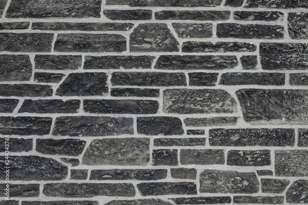 Obraz Ancient stone wall texture with irregular shapes