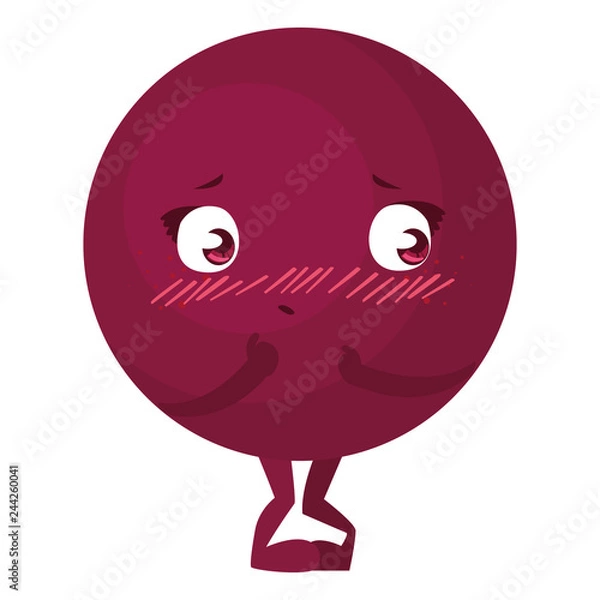 Fototapeta happy emoticon kawaii character
