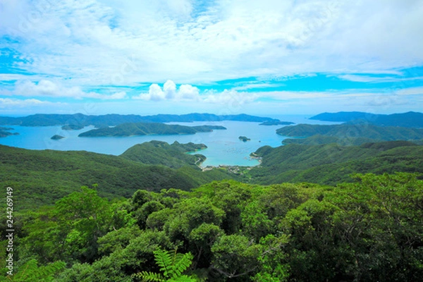 Obraz 奄美大島　高知山展望台の風景