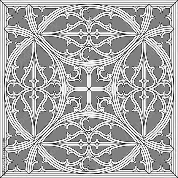 Obraz Geometric Tracery Panel 1