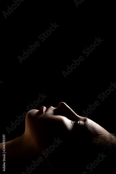 Obraz sad female profile