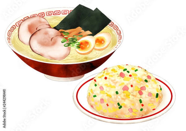 Obraz 塩ラーメン炒飯