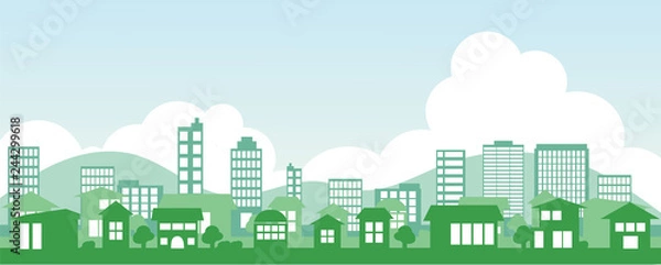 Obraz 街並み イラスト