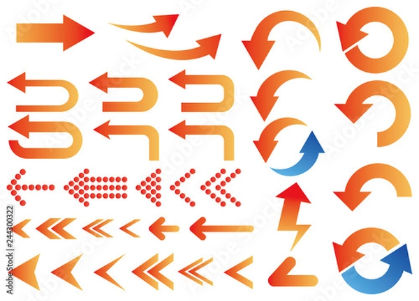 Obraz 矢印　イラストセット
