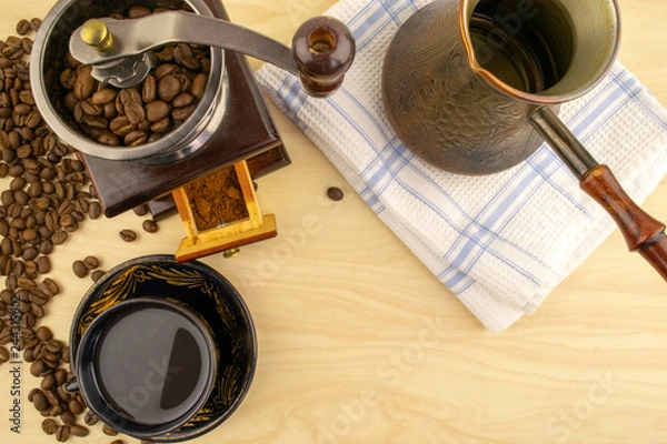 Fototapeta coffee and its preparation