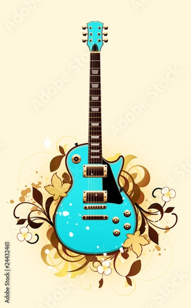 Fototapeta Abstract with guitar