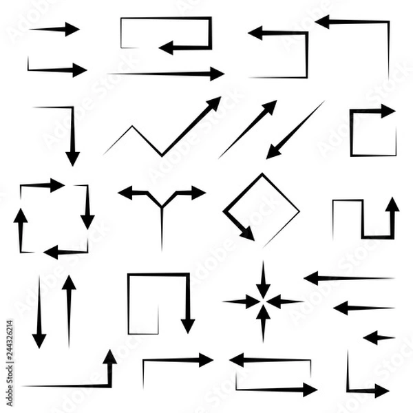 Fototapeta Arrows. Black signs