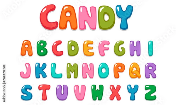 Obraz Candy Color Kid Font