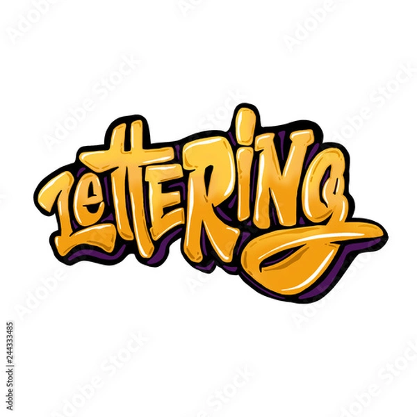 Obraz Lettering sticker design