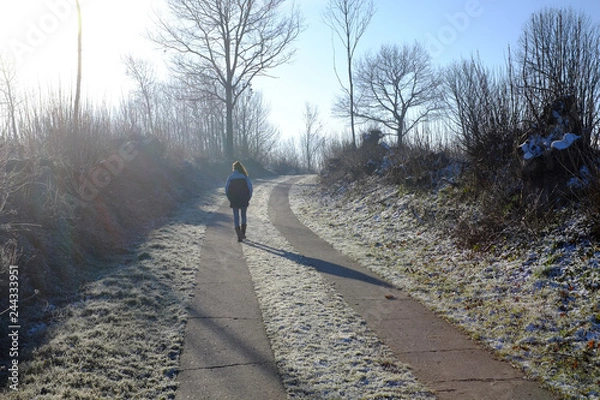 Obraz Spaziergängerun im Winter