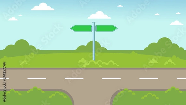 Fototapeta Fork and path selection