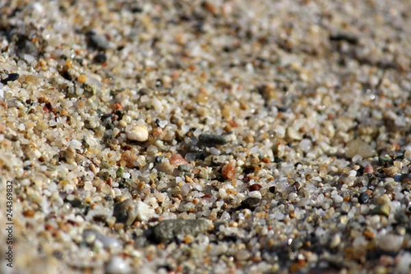 Fototapeta Colorful small wet pebbles