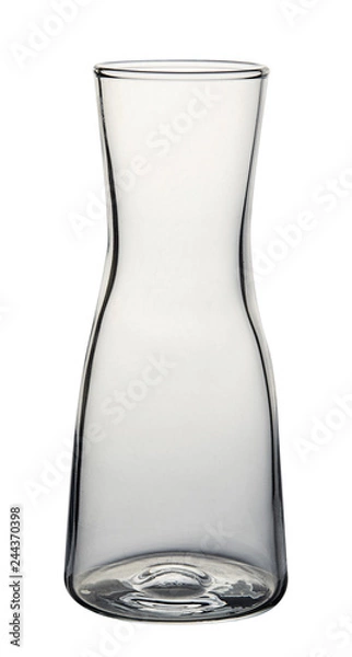 Obraz Glass empty vase isolated on white background. 