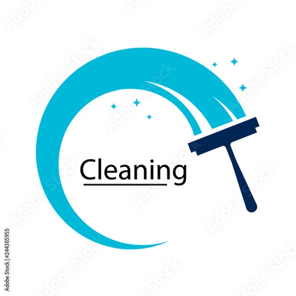 Obraz cleaning clean service logo icon