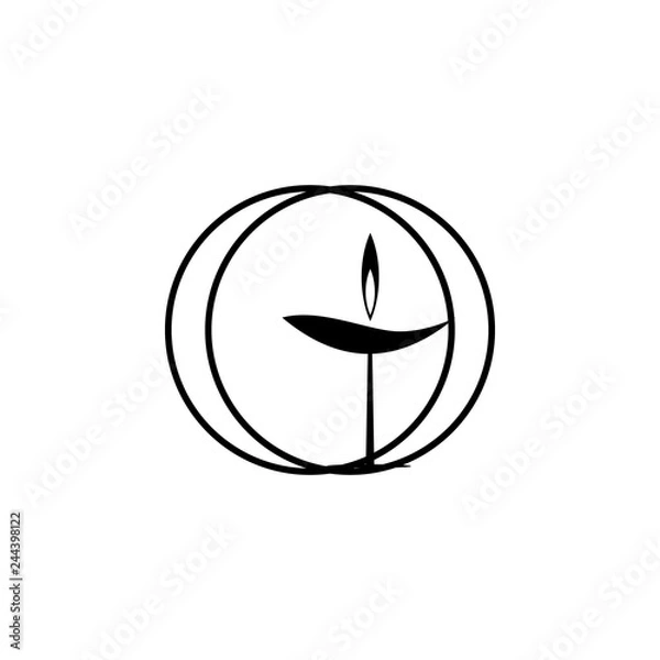 Fototapeta religion symbol, Unitarian, universalism icon. Element of religion symbol illustration. Signs and symbols icon can be used for web, logo, mobile app, UI, UX