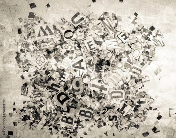 Obraz random letters and words