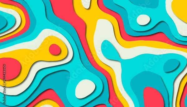 Fototapeta Abstract paper carve template background,for book cover.