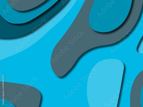 Fototapeta 3D abstract background with paper cut shapes.Abstract paper carve template background,for book cover.Paper cut background. Abstract realistic paper decoration for design
