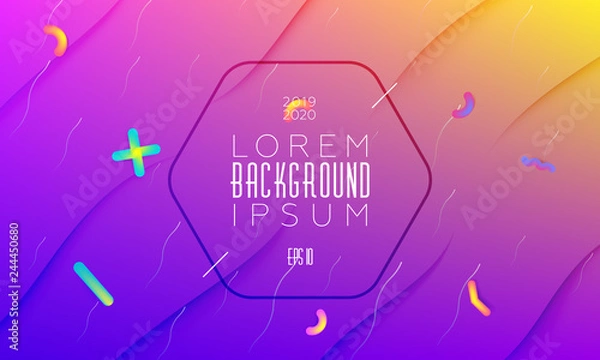 Fototapeta Color modern background. Colorful presentation backdrop. Cover design template. Vector background for poster, report, banner, any document page. Liquid fluid trendy futuristic color shapes.