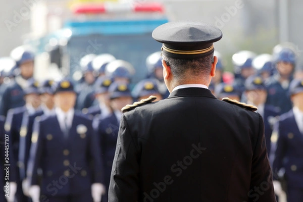 Fototapeta 警察官　整列