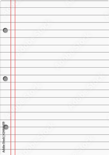 Obraz hoja de libreta