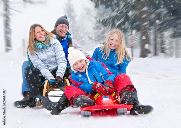 Obraz Family-Snow-Fun 01