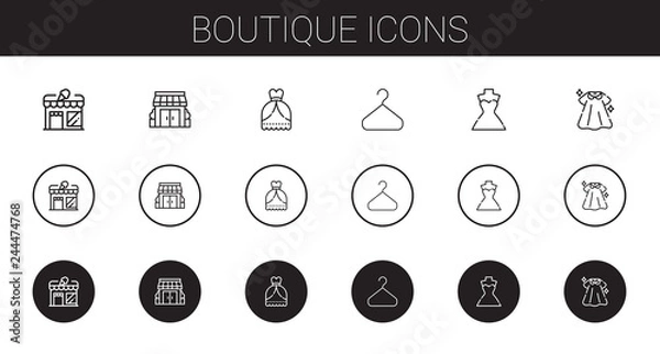 Obraz boutique icons set