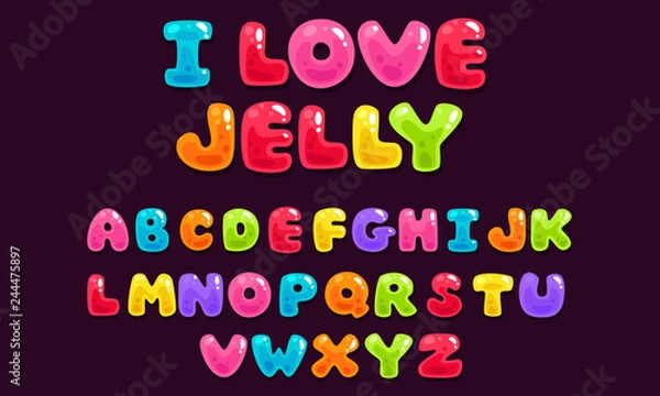 Obraz Jelly Colourful Bold Kid Font