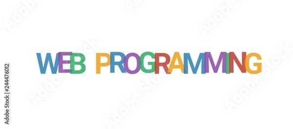 Fototapeta Web programming word concept