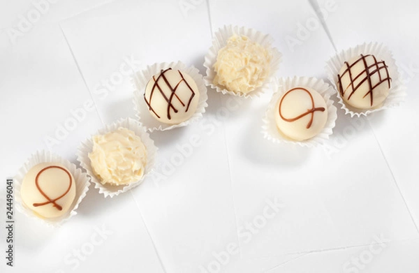 Obraz białe czekoladki